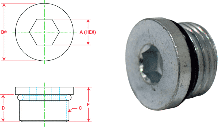 Boss Spring Plug Steel Plug O-Ring Boss | USA-Made Cylinder Components