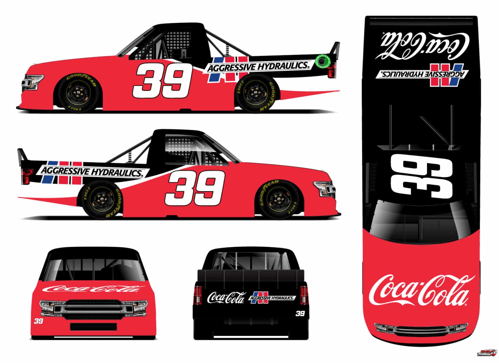 Aggressive Hydraulics DCC Racing to Make NASCAR Debut with Ryan Newman in Pintys Truck Race on Dirt at Bristol Motor Speedway Aggressive Hydraulics -