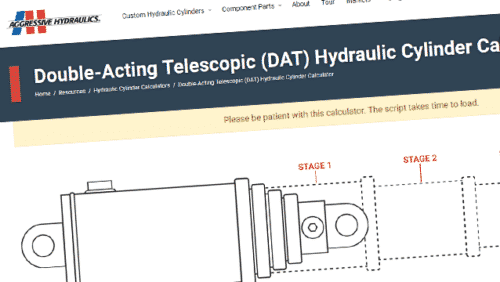 Double-Acting Telescopic (DAT) Hydraulic Cylinder Calculator